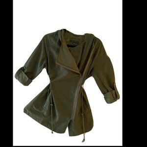 Drawstring Polyester Light Anorak Jacket For Women